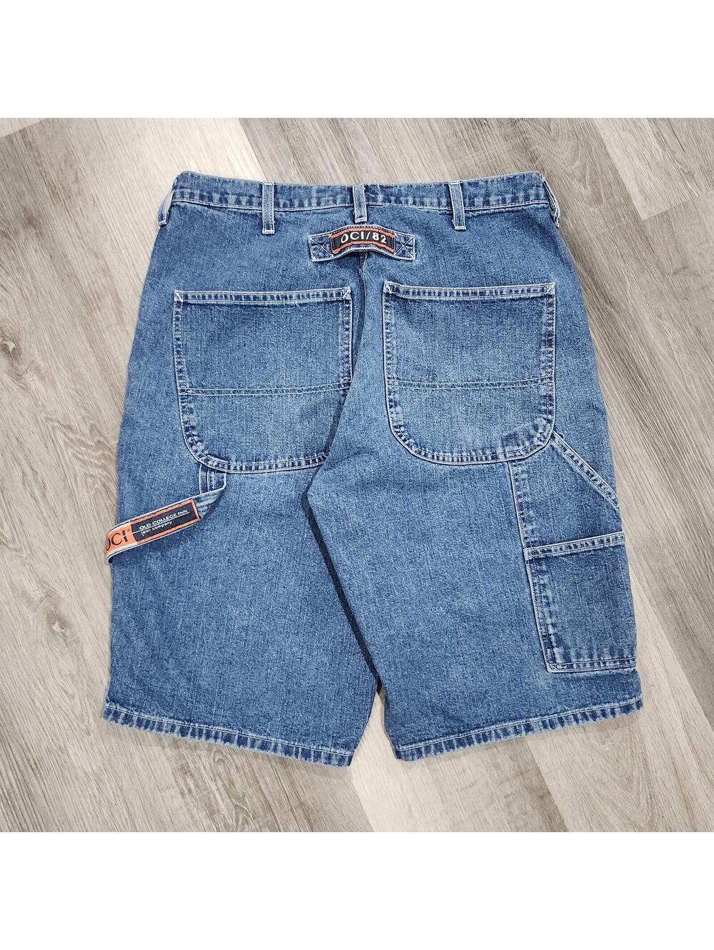 Vintage Y2K Carpenter Jean Shorts Baggy Skater Work Hip Hop Punk Grunge JNCO 32